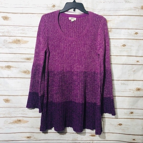 Style & Co Marl Bellsleeve Tunic Sweater Top - Picture 3 of 6